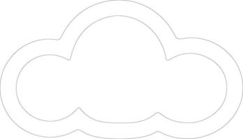 nube icono contorno silueta vector