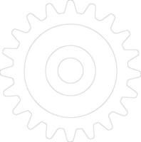 Gear icon  outline silhouette vector