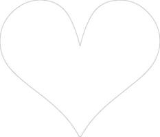 Heart icon  outline silhouette vector