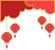 Chinese Corner Border Background Illustration vector