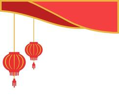 Chinese New Year Border Frame Background vector