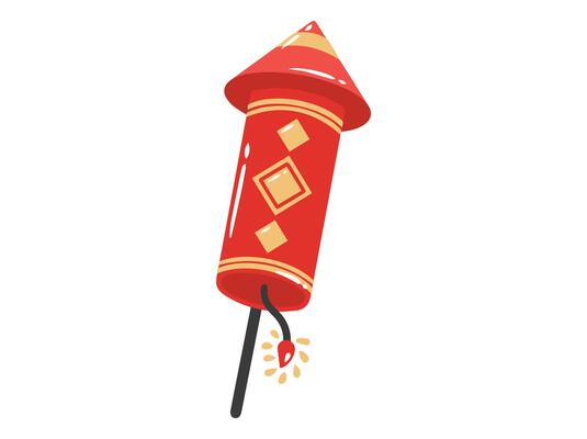 Chinese New Year Firecrackers Illustration