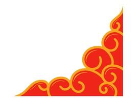 Chinese New Year Corner Border Background vector