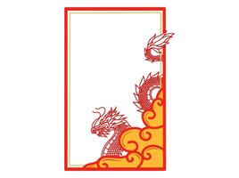 Dragon Frame Chinese New Year Background vector