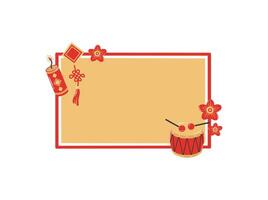 Chinese Ornament Frame Background Illustration vector