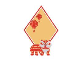 Ornament Frame Background Chinese New Year vector