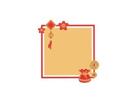 Frame Ornament Chinese New Year Background vector