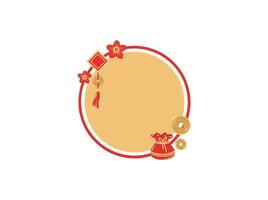 Frame Ornament Chinese New Year Background vector