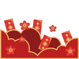 Chinese New Year Border Frame Background vector