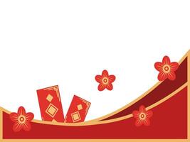 Chinese New Year Border Frame Background vector