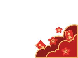 Chinese New Year Frame Border Background vector