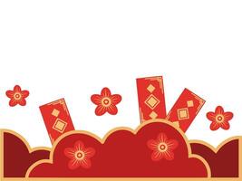 Chinese New Year Border Frame Background vector