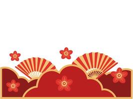 Chinese New Year Border Frame Background vector