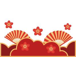 Chinese New Year Border Frame Background vector