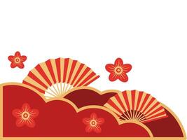 Chinese New Year Corner Border Background vector