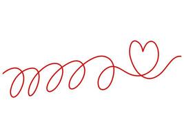 Valentine Heart Line Art Illustration vector