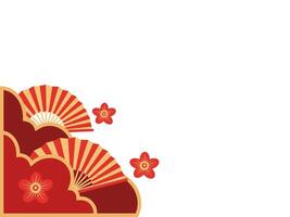 Chinese New Year Border Frame Background vector