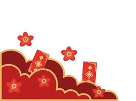 Chinese New Year Corner Border Background vector