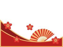 Chinese New Year Corner Border Background vector