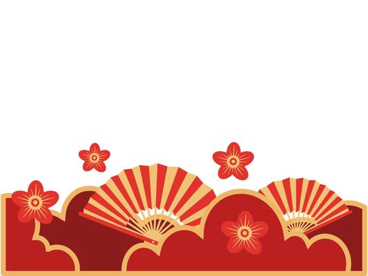 Chinese New Year Corner Border Background
