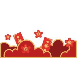 Chinese New Year Corner Border Background vector