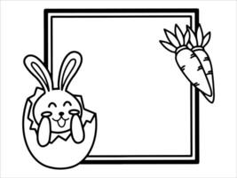 Frame Background Easter Egg and Bunny vector