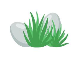 Easter Eggs in Grass Illustration vector