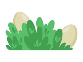 Easter Eggs Lying in Grass vector