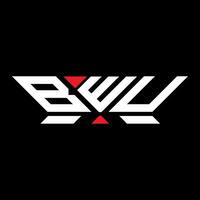 bwu letra logo vector diseño, bwu sencillo y moderno logo. bwu lujoso alfabeto diseño