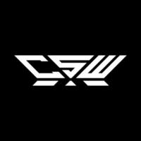 CSW letra logo vector diseño, CSW sencillo y moderno logo. CSW lujoso alfabeto diseño