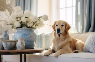 AI generated how to maintain a healthy house dog photo