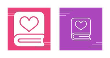 Romantic poetry book Vector Icon