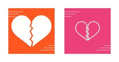 Broken Heart Vector Icon