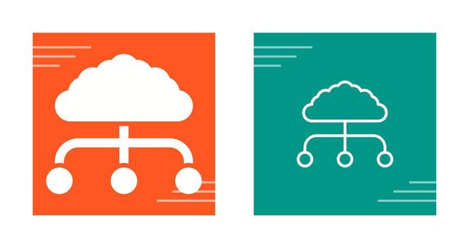 icono de vector de nube