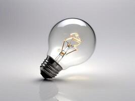 AI generated Electric bulb on screen clear isolated image photo