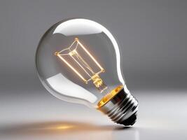 AI generated A electric bulb reflect on screen clear isolated photo