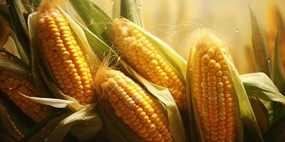 AI generated the kernel of corn is in a field photo