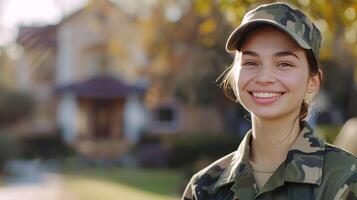 AI generated Youthful Pride in Uniform photo