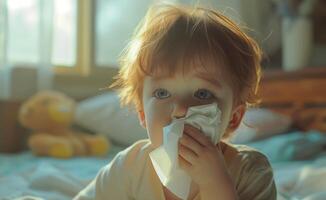 AI generated Toddler's Cold Morning photo