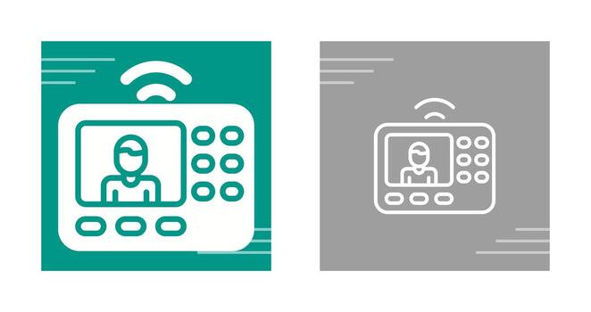 intercomunicador sistema vector icono