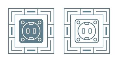 toma de corriente vector icono