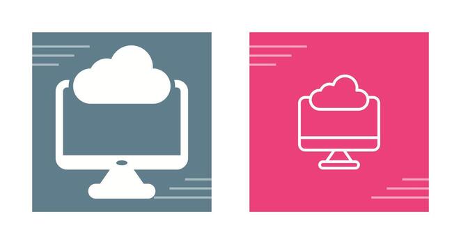 icono de vector de computación de borde