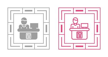 Library Reference Desk Vector Icon