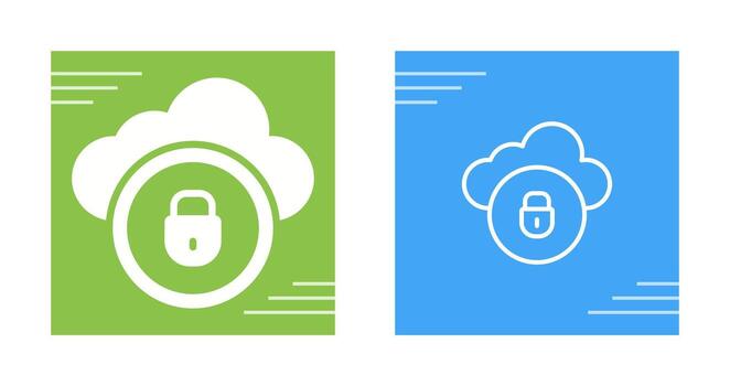Cloud Security Vector Icon