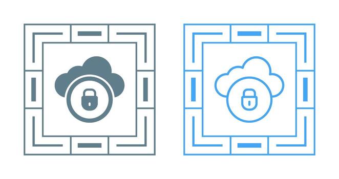 Cloud Security Vector Icon