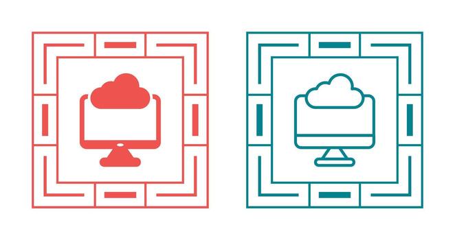 icono de vector de computación de borde