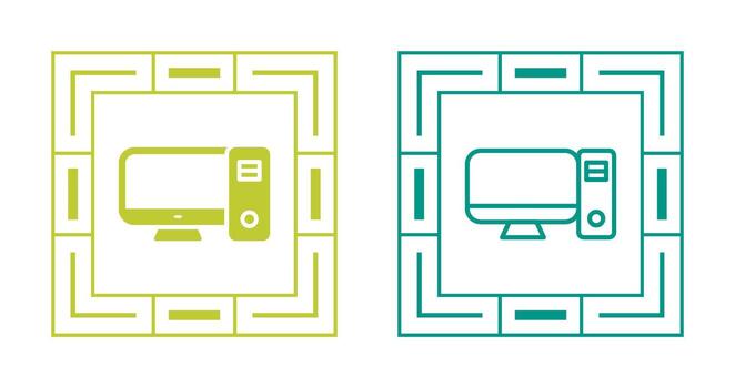 Desktop Computer Vector Icon
