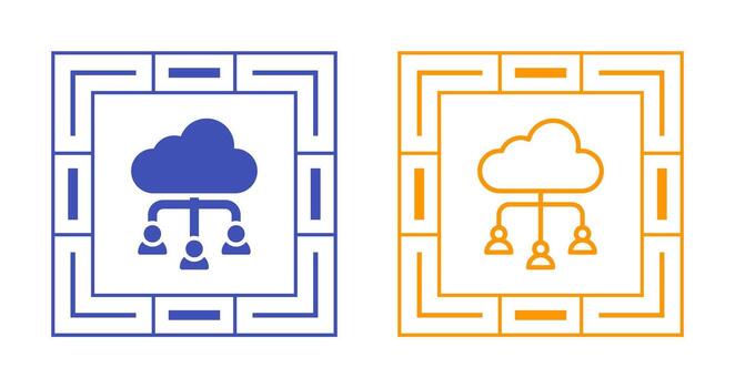 Cloud Collaboration Vector Icon