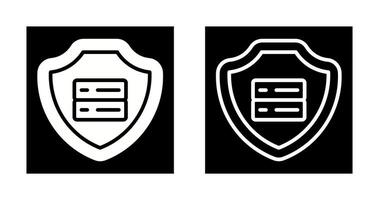 icono de vector de protección de datos