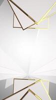 White Minimalist abstract background and geometric shapes with gold accents on a white backdrop. video